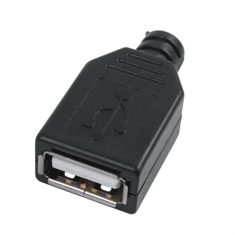 Черный пластиковый цветной дизайн USB 2 0 разъем адаптер 4 шт.|Вилки с розеткой| |