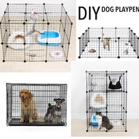 foldable pet playpen iron pet house dog kennel crate metal enclosure bench fence indoor outdoor