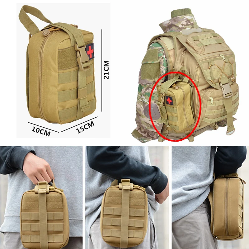 

Outdoor Army Hunting Car Emergency Camping Survival Tool Military EDC Pouch Molle Tactical First Aid Kits Medical Bag Emergency