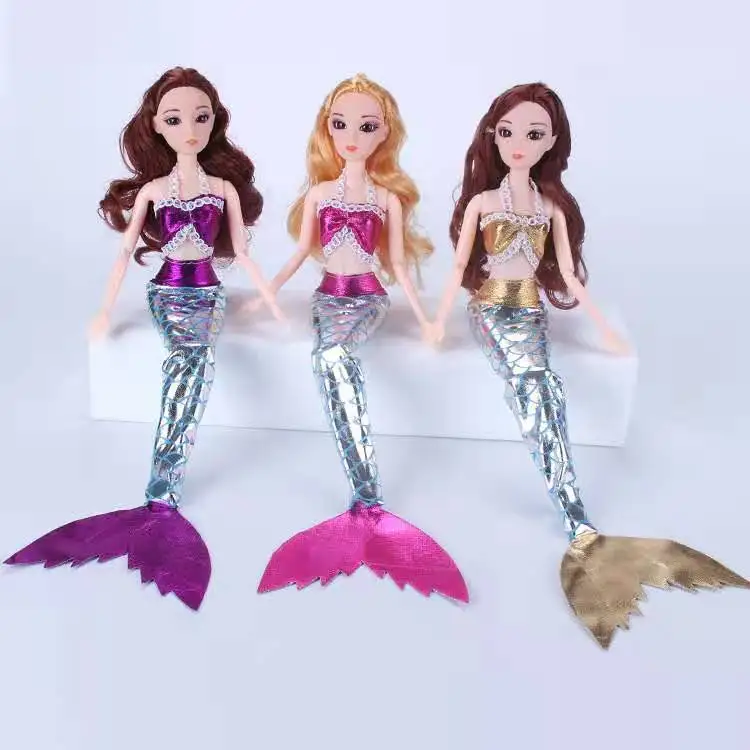 

1/6 BJD Doll Clothes Mermaid Dress For Barbie Clothes Bra Fishtail Skirt Dresses Swimwear 11.5" Dolls Accessories Kids DIY Toys
