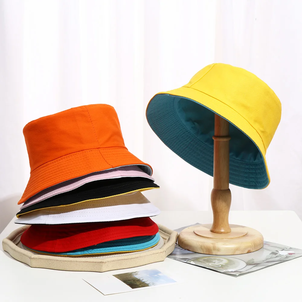 

Women Men Foldable Double-Sided Wide Brim Big Visors Fisherman Cap Bucket Hat Beach Cap Sun Hat