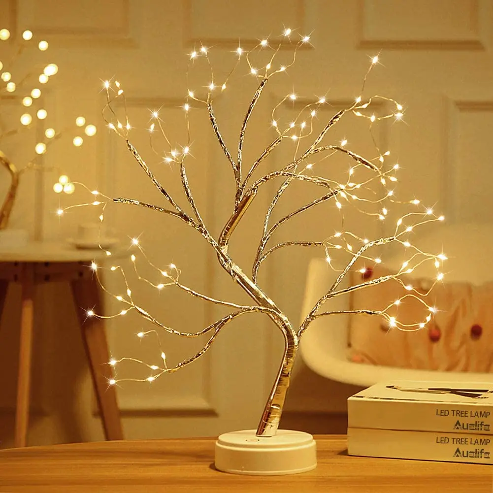 

LED Decorative Light Girls Room Star Shine Remote Control Tree Sleeping Light Small Night Light Bedroom Nightstand Light