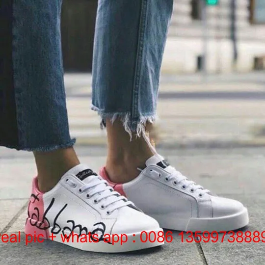 

High quality white letter graffiti pair sneakers leather platform casual women's running shoes spring fall new fashion flat men'