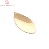 3364620pcs 2311mm 24k gold color brass twisted willow leaf shape charms high quality diy jewelry findings accessories