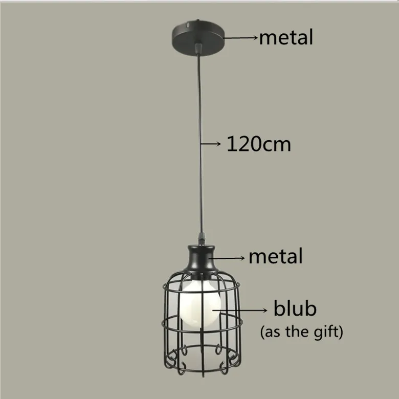 Ретро внутреннее освещение винтажный подвесной светильник светодиодная лампа