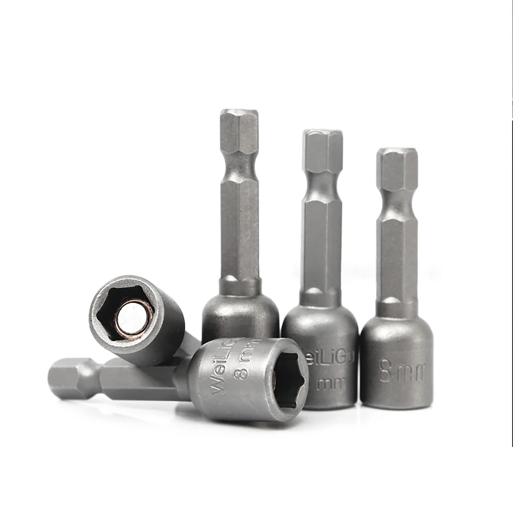 5/10 шт. Магнитный шуруповерт шестигранная гайка торцевой ключ 1/4 дюйма хвостовик