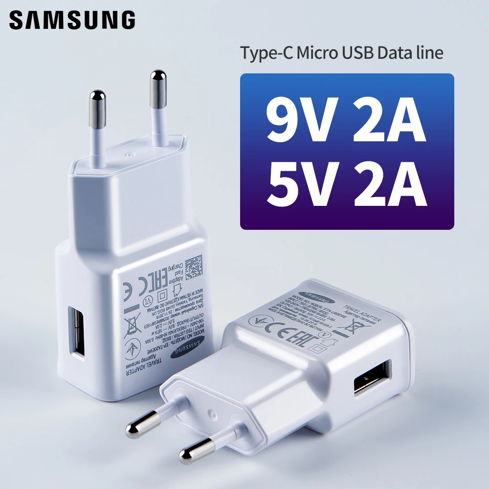 Оригинальный стенового Путешествия Быстрый зарядный для Samsung Galaxy S20 Plus Note 8 Note9 J7