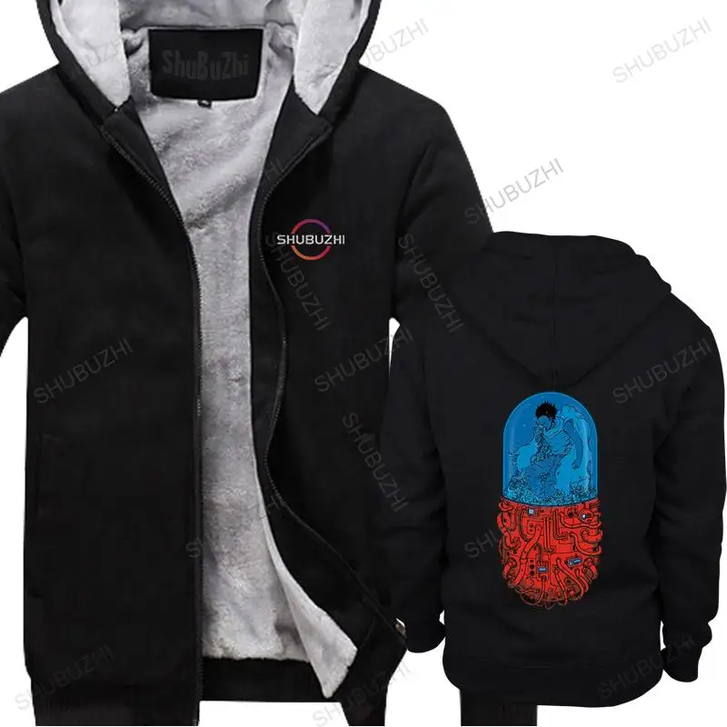 

Japan Anime Akira warm coat Tetsuo Kaneda Neo Tokyo hooded zipper Men Cool Fashion Mens Designer thick hoody Sale Price Apparel