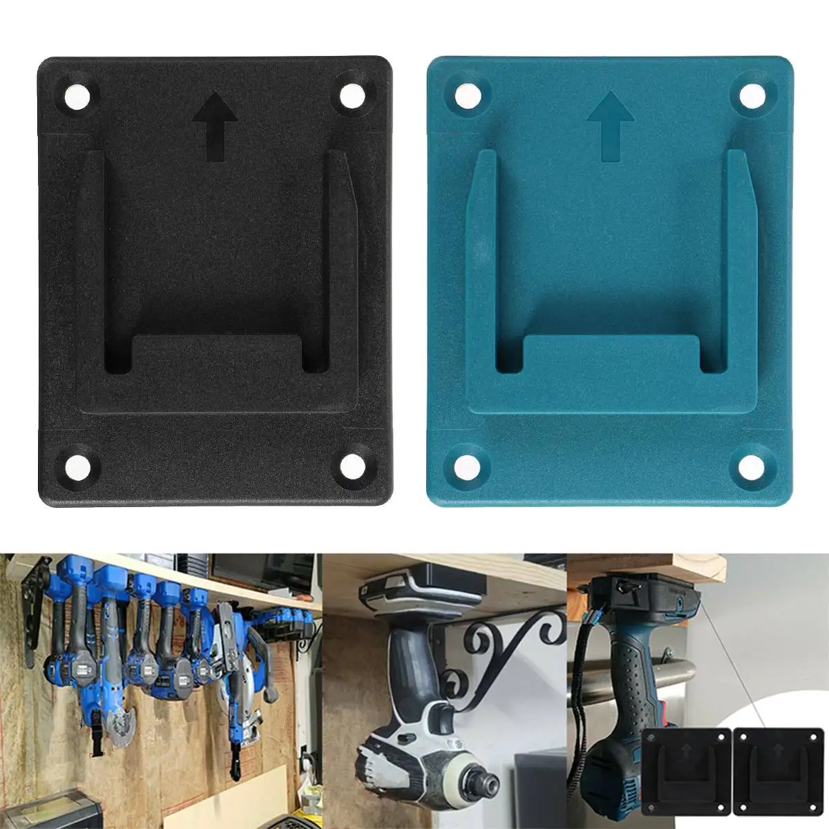 

2Pcs Wall Mount Storage Mount-bracket Machine Holder Fixing Devices Electric Tool Fit For Makita 18V/LXT Bosch 18V