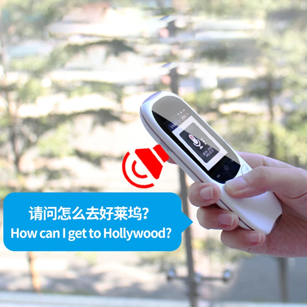 

45 Languages Recording 2 Inch Mini Portable Travel Overseas WIFI Smart Bluetooth Translator Voice Device Instant Rechargeable