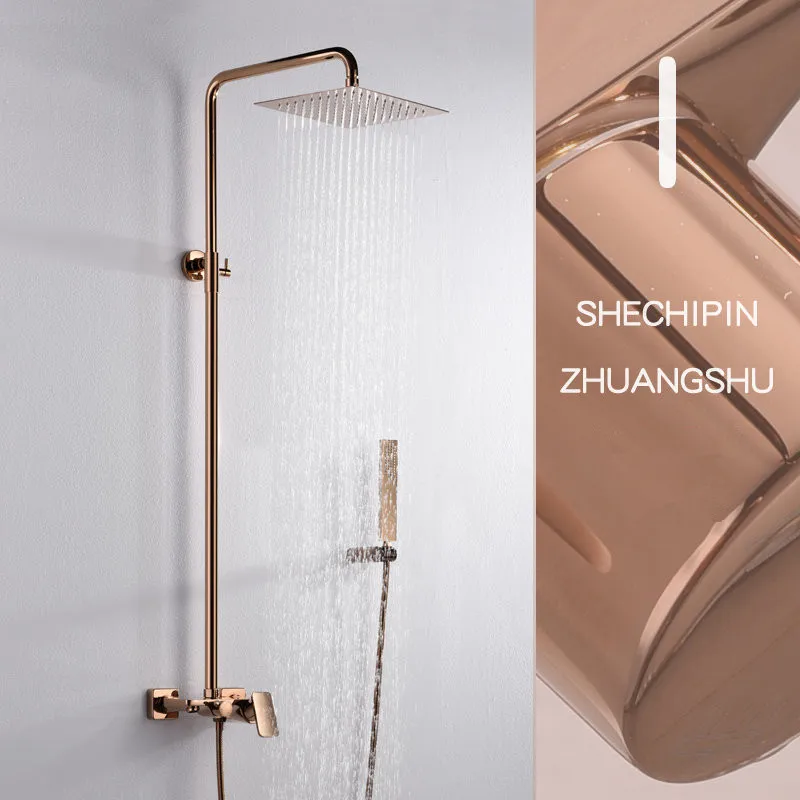 Медные смесители для душа ванной комнаты настенные горячей и холодной воды с