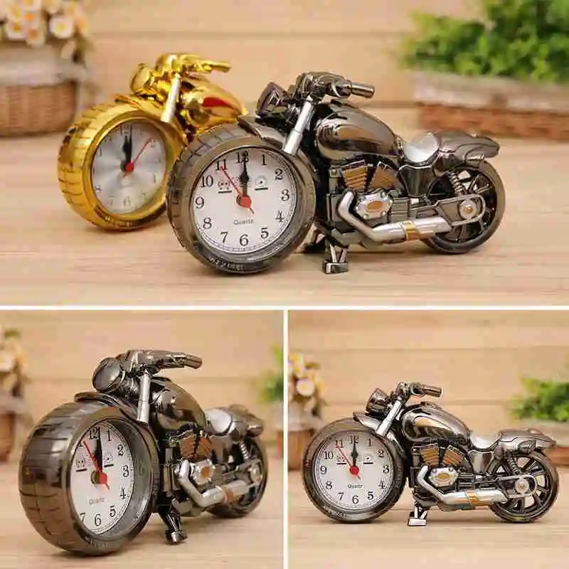 

Motorbike Pattern Alarm Clock Desk Clock Creative Home Birthday Gift Creative Cool Motorcycle Clock