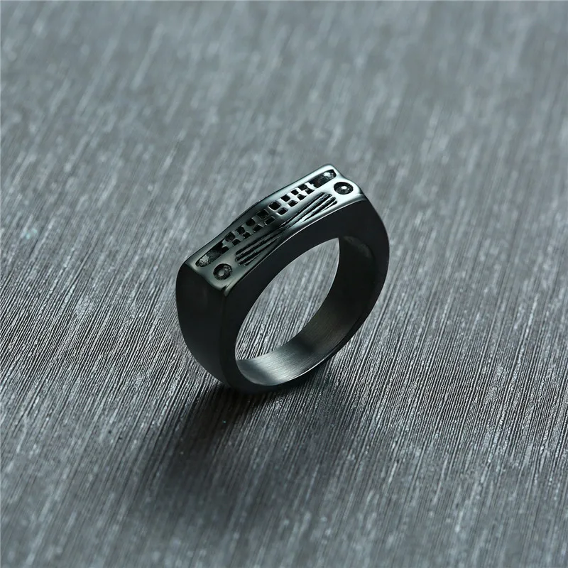 Уникальное Автомобильное кольцо zorcfic мужское черное из нержавеющей стали