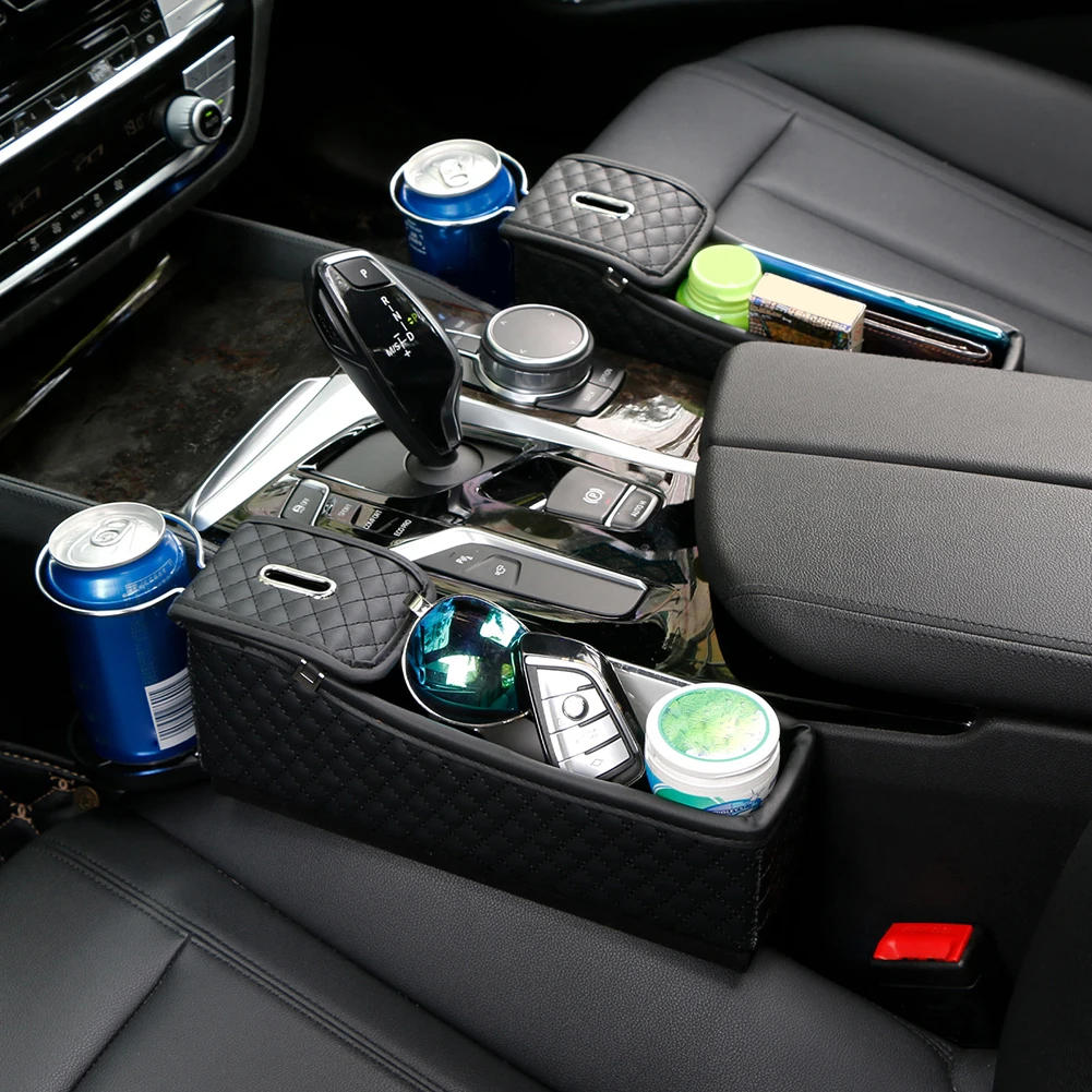 Universal Car Seat Storage Box Charger Center Console Cup Holder Phone Auto Vehicle Crevice Organizer Accessories | Автомобили и