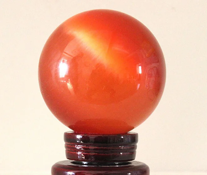 

4-10cm Natural red cat eye crystal ball divination energy stone ball photography decorative ball