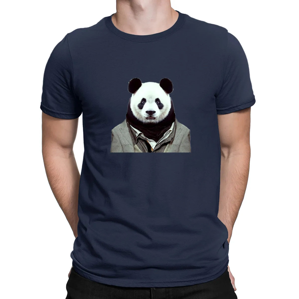 

Streetwear tops men's T-shirt Harajuku vintage Chinese style panda print T-shirt summer new Oversize loose casual men