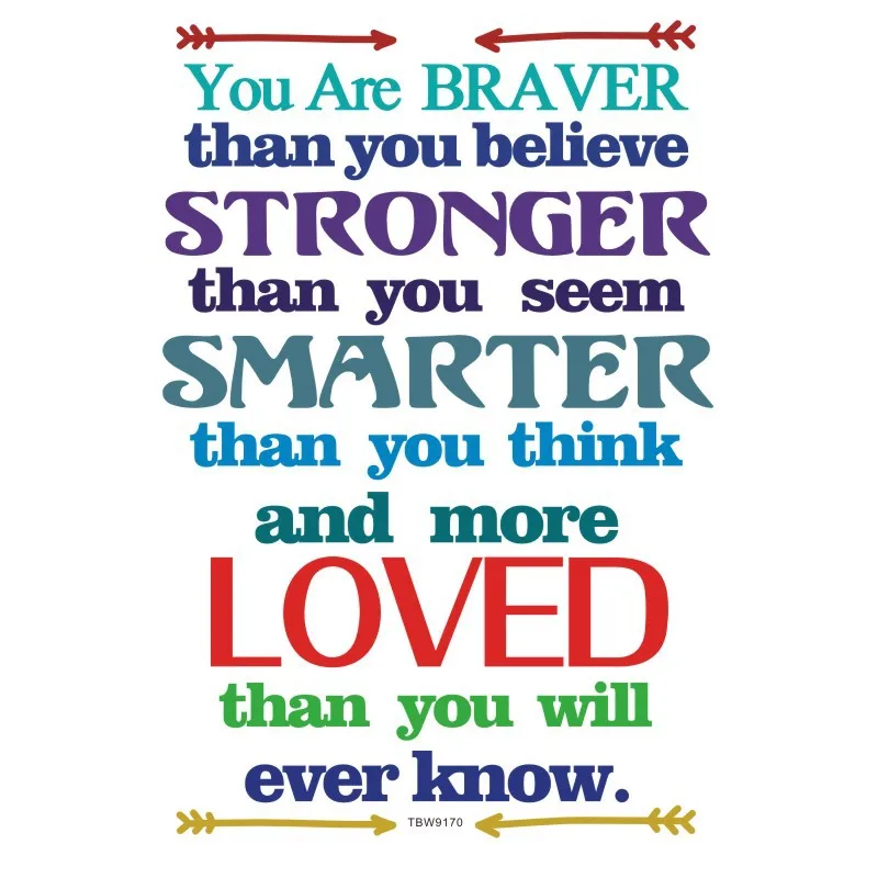 

Самоклеящаяся наклейка на стену «You Are braver»