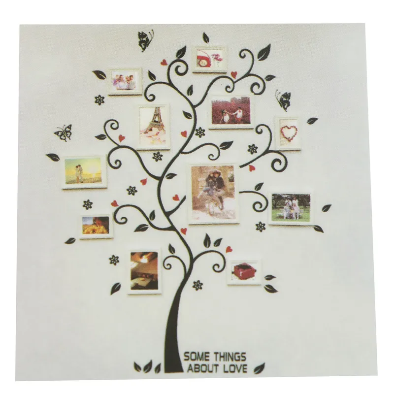 Happiness Tree Wall Paper Self-adhesive PVC Stickers Fashion Home Living Room Bedroom Decor Photo Frame Combination Murals | Дом и сад