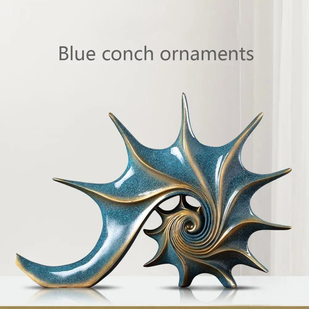 

Personalized Abstract Conch Ornaments Sculpture Crafts Living Room Porch Bar Wine Cabinet Furnishings European Home Decorations