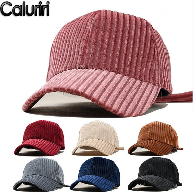 

Caluriri New Design Hot Popular Velvet Corduroy Baseball Cap Bownot Adjustable Women Winter Warm Hat Baseball Sport Hat Sun Hat