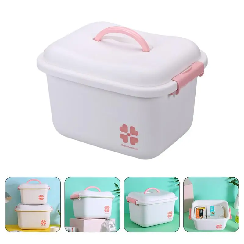 

1Pc Household Medicine Cabinet First Aid Storage Box Medicine Case Multilayer Pill Box for Home Health Storage Family