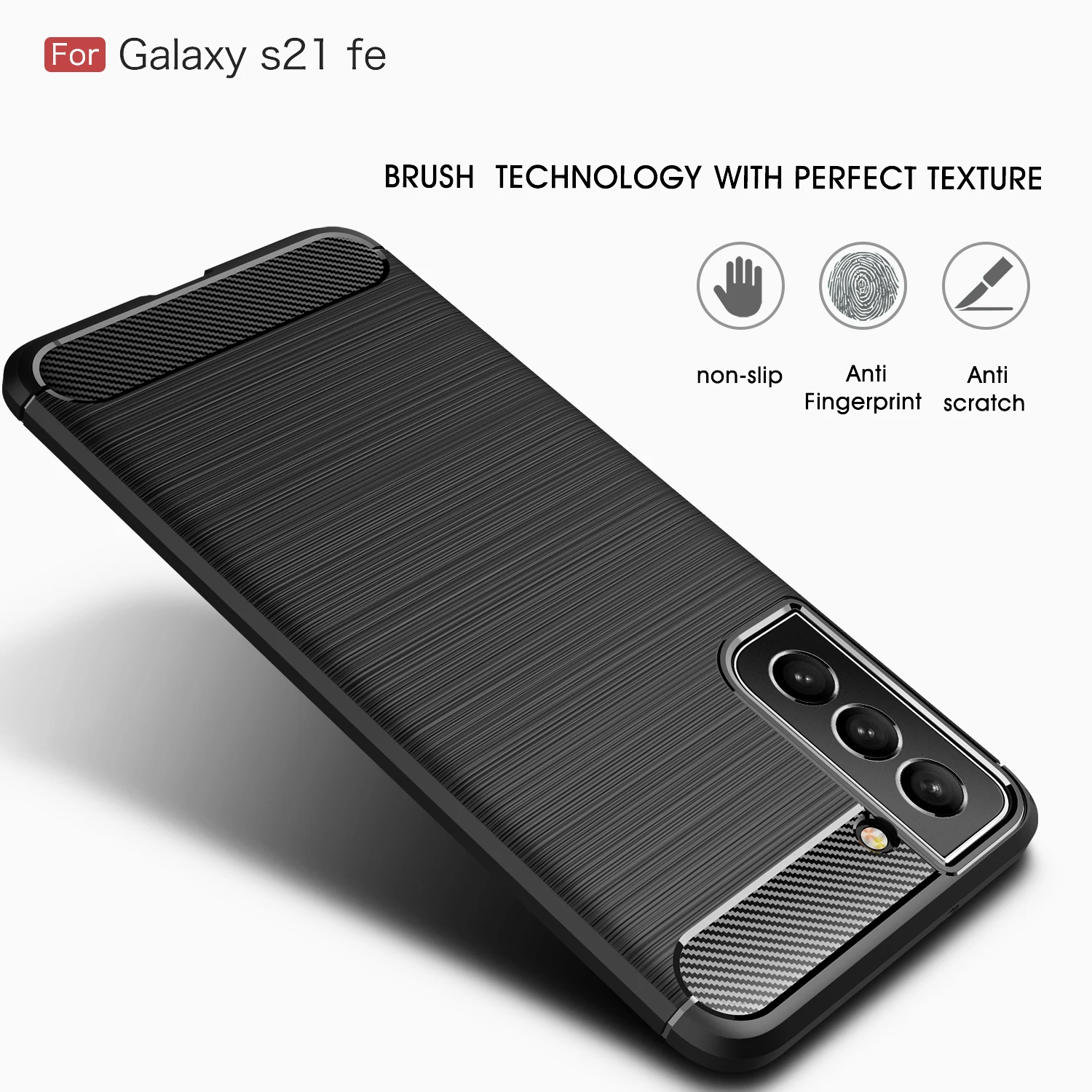 

Luxuriy Soft Phone Case For Samsung Galaxy S21 FE Plus S20 Note Fashion Business Silicone Ultra-thin Carbon Fiber TPU Back Cover