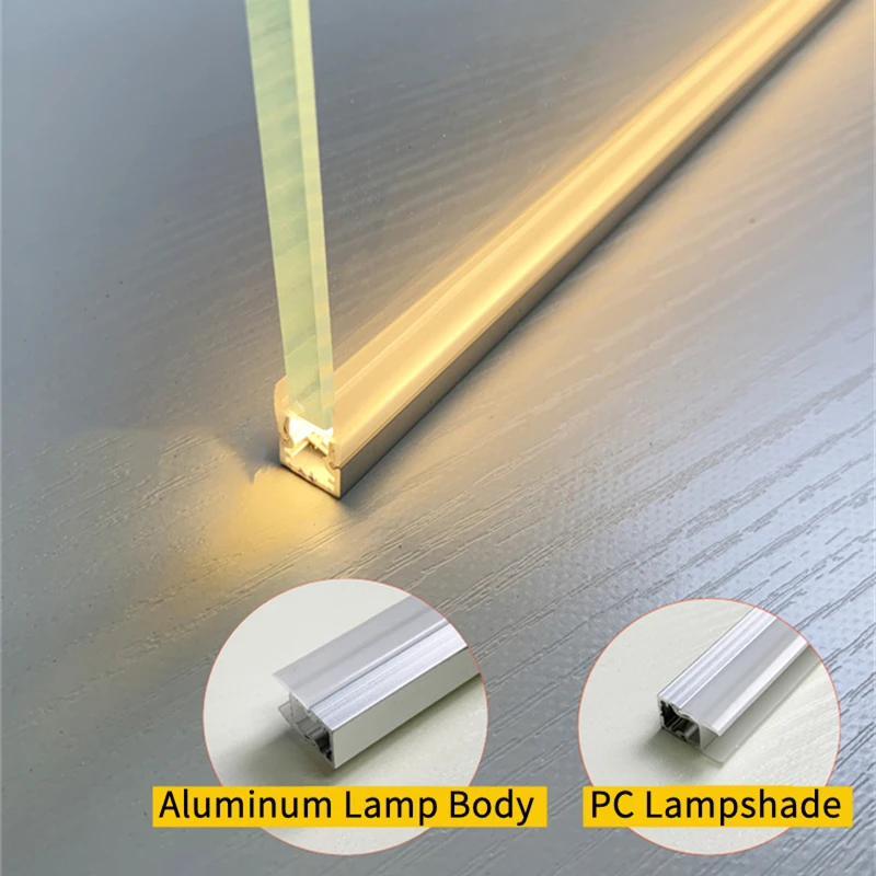 

30-100cm Glass Board Book Shelf Tube Strip Lights 8mm LED Showcase Lighting Layer Bar Lamp Aluminum Profile Splint Clip Channel
