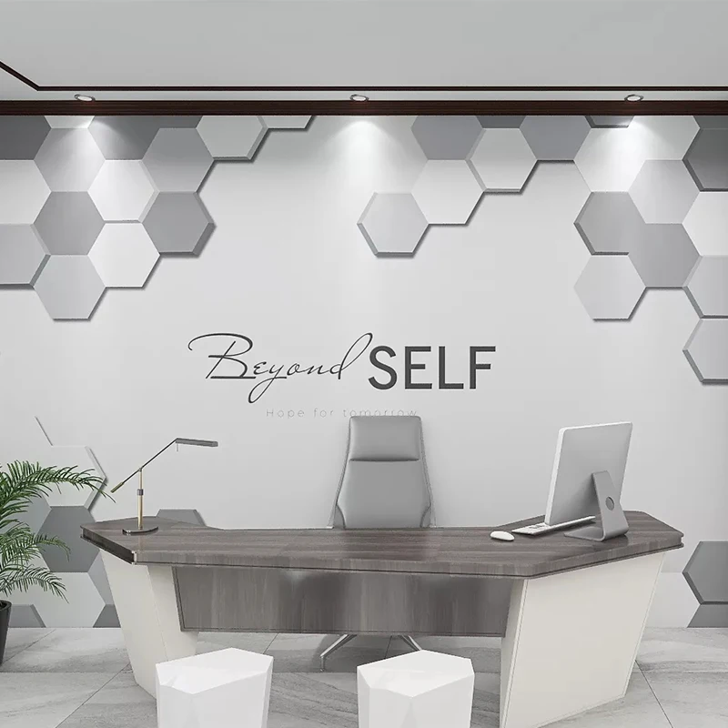 3D несимметричные шестигранные обои В индустриальном стиле вогнутые выпуклые