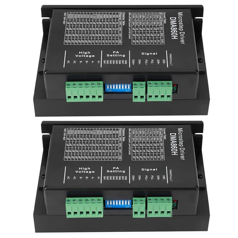 

Драйвер шага DMA860H, 2 фазы, микроступенчатый драйвер DSP для Nema 34 Nema 42 AC24-80V