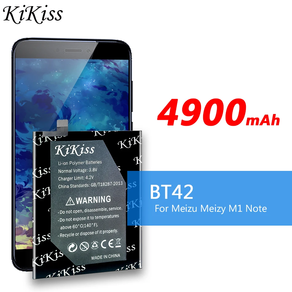 

High Capacity 4900mAh BT42 Battery for Meizu Meizy M1 Note + Free Tools