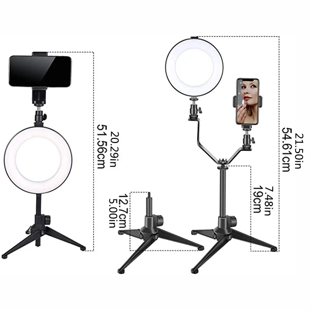 

Ring Light Adjustable Video Live Stream Selfie Photo Tripod Mobile phone stand Lamp Beauty Makeup Fill Light Video