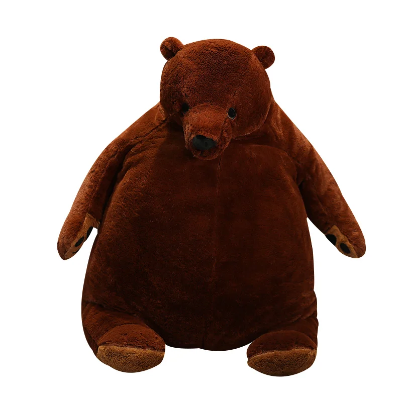 

100cm DJUNGELSKOG Brown Bear Plush Toy Soft Stuffed Animal Giant Mr.Boss Teddy Bear Plush Doll Pillow Cushion Kids Birthday Gift