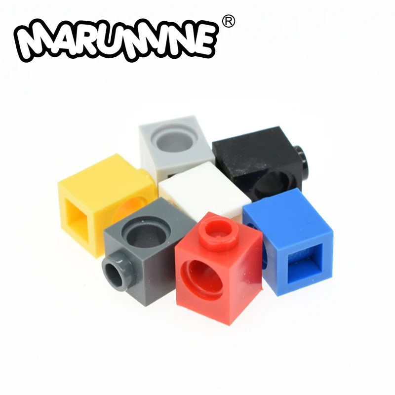 Marumine MOC технология кирпич 1x1 с отверстием 6541 строительные блоки 80 шт. Волшебный
