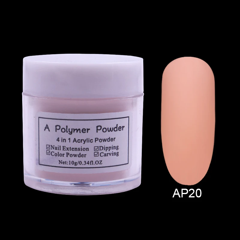 Конфеты цвета серии ногтей порошок окунания 4 в 1 французский блеск без лампы