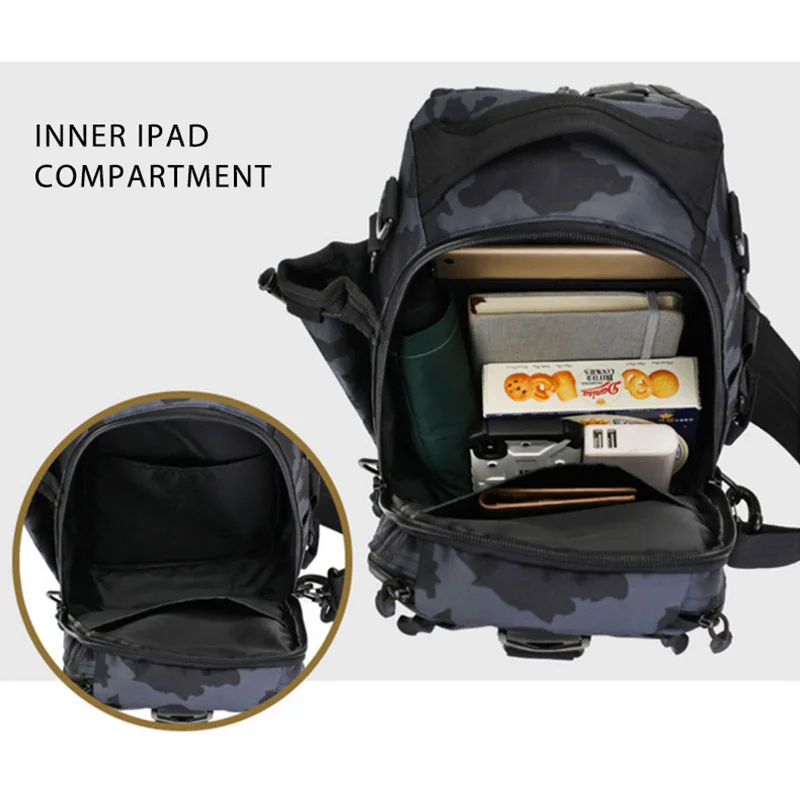 Sports Men Tactical Hiking Backpack Chest Bag Military Fishing Shoulder Sling Climbing Camping