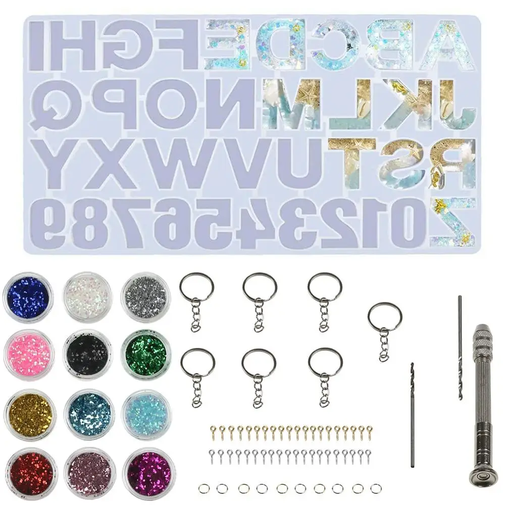 Алфавит из смолы силиконовый набор форм обратной литья с изображением букв и