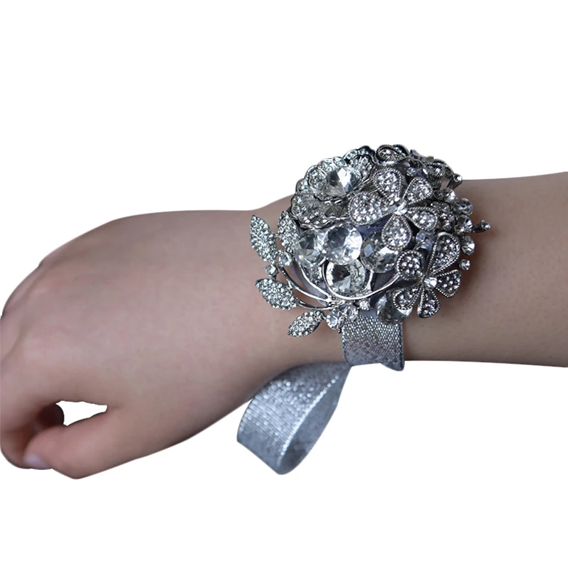 Творческий невесты ручной цветы Искусственные Свадебные свадьба Doration браслет