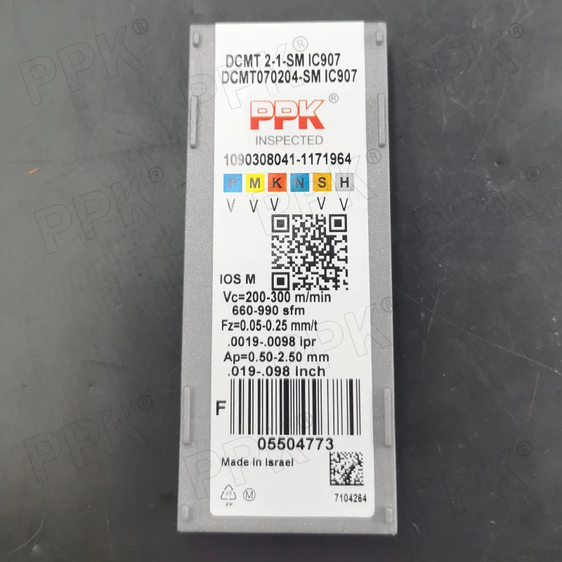 10 шт. DCMT 070204-SM IC907 внутренний токарный инструмент с ЧПУ Поворотные твердосплавные вставки инструменты лезвие резак токарный станок лезвие