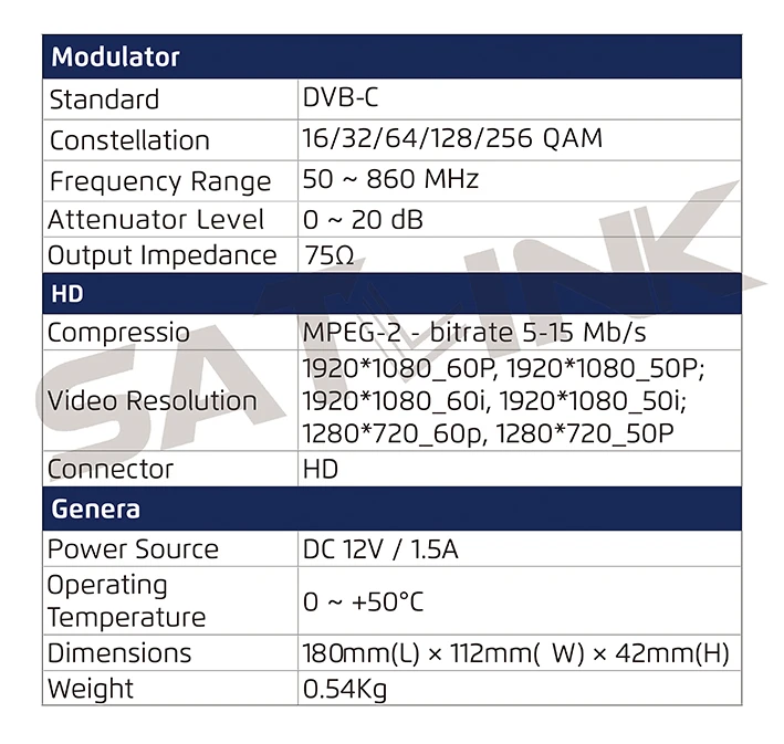 [Подлинный] модулятор Satlink ST-6305 DVB-C HD 1080P MPEG2 ST6305 1 маршрута | Электроника