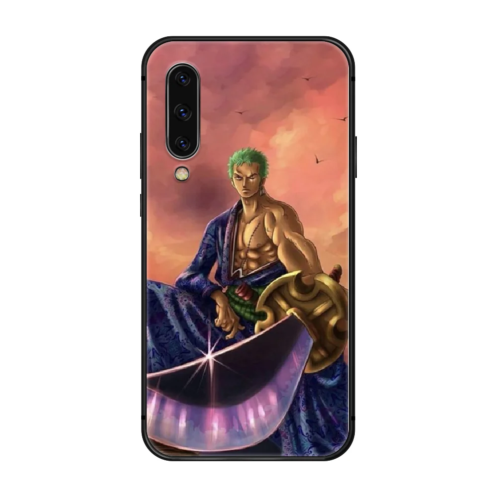 

ONE PIECE Zoro Anime Phone Case Cover For Samsung Galaxy A10 A20 A30 E A40 A50 A51 A70 A71 J 5 6 7 8 S black back luxury coque