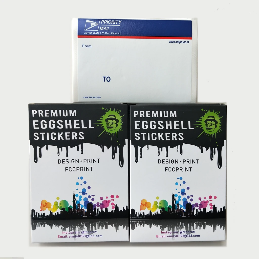 

Blue Top Priority Mail Eggshell Stickers For Graffiti Street Art Stickers Size 4.5"x3.25"