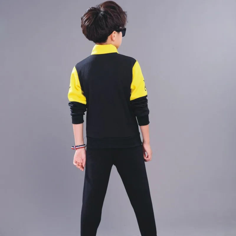 

2020 autumn New Boys Long Sleeve pant Sports Suit for Kids Sets In Children's Letter Two Piece Suits 4 5 6 7 8 9 10 11 12 year