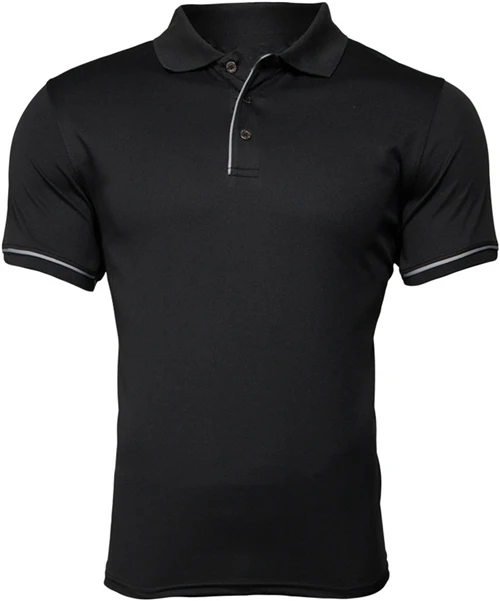 pure color black Бренд Camisa masculina мужские рубашки поло быстросохнущие с коротким рукавом мужские рубашки поло спортивные майки Golftennis размер плюс Мужской топы - Цвет: pure color black