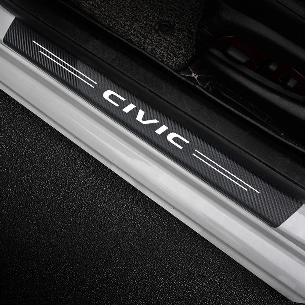 Наклейки на пороги автомобиля 4 шт. для Honda Civic 7 8 9 10 2020 2019 2018 2017 - 2001 | Автомобили и