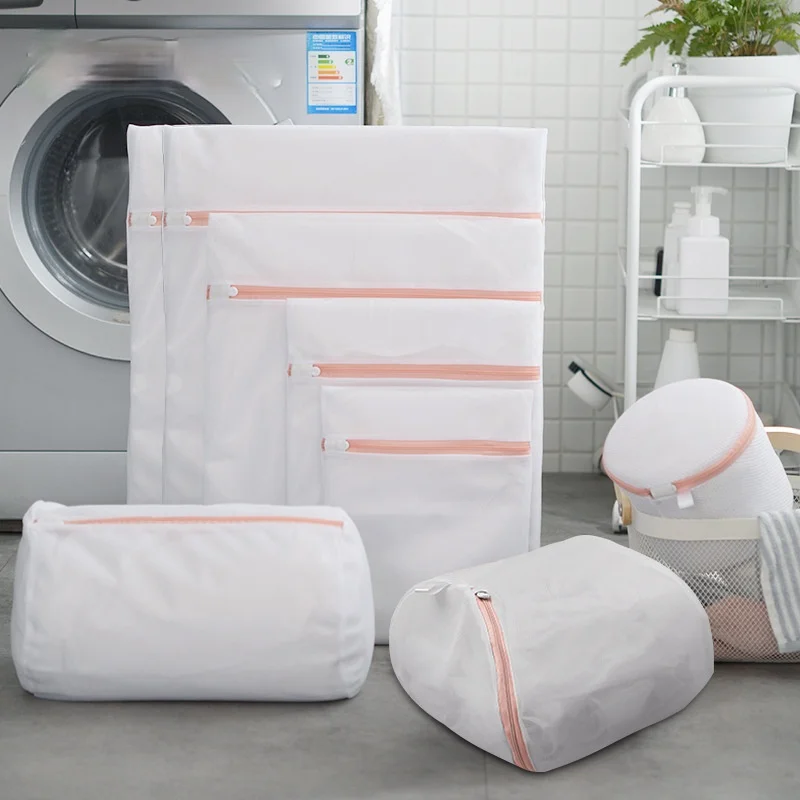 

Mesh Laundry Bag Zipper Laundry Net Bags for Washing Clothes Bra Underware Socks Washing Machine Bag Clothes Laundry Bag Set