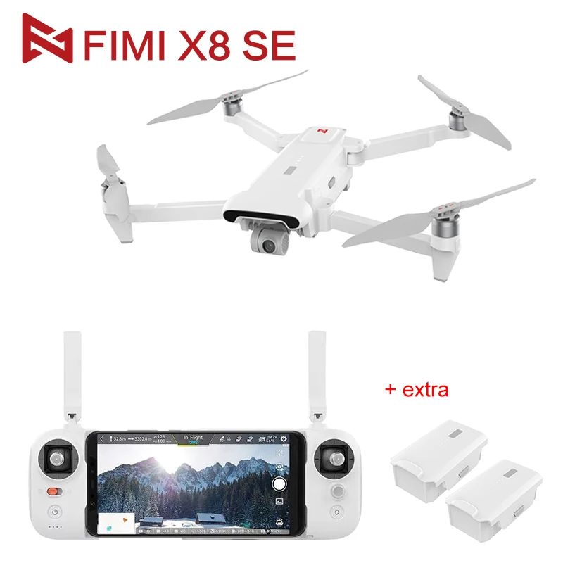 FIMI X8 SE дрона с дистанционным управлением 4K HD Камера 5 км с видом от первого лица 3-осевому гидростабилизатору gps Квадрокоптер 33 минут полета RTF - Цвет: Drone2Battery