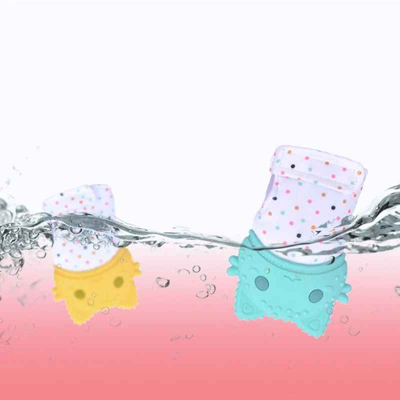 

Cute Cat Cartoon Animal Baby Teethers Glove BPA Free Silicone Newborns Teething Molar Rodent Toy Kids Training Chew Care Goods