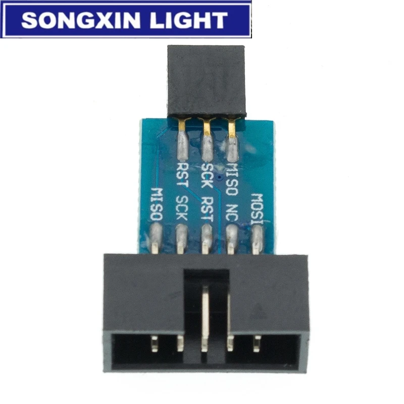 10 шт. 10Pin к 6 Pin плата адаптера + USBASP USBISP AVR программатор USB ATMEGA8 ATMEGA128 ATtiny/CAN/PWM модуль