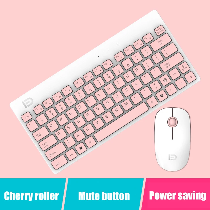 Беспроводная игровая мини клавиатура и мышь 2 4 ГГц бесшумная оптическая для Macbook