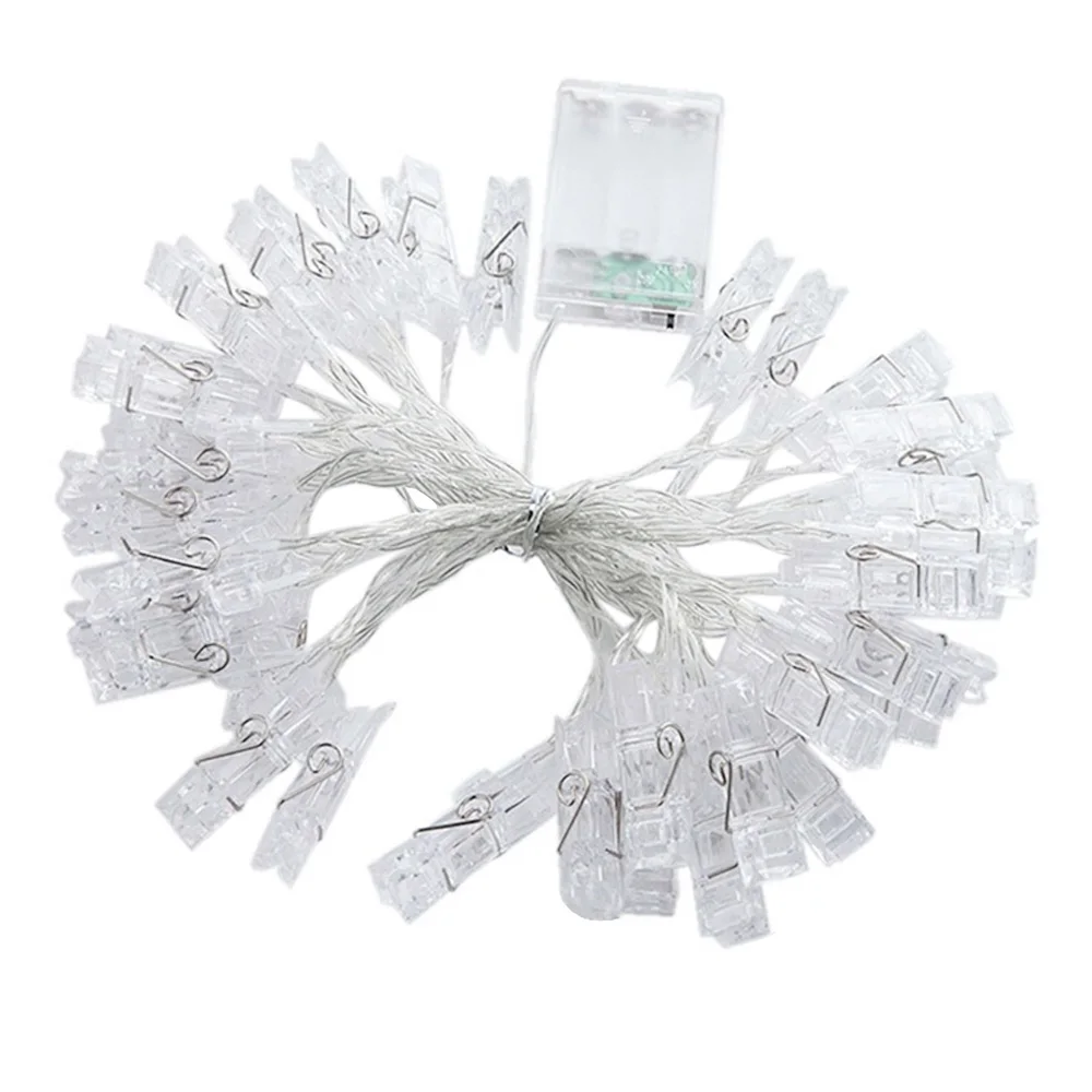 

Starry Light Fairy Lights Photo Clip Photo Clips String Lights Battery Powered Wall Decoration Hanging Photos NEW